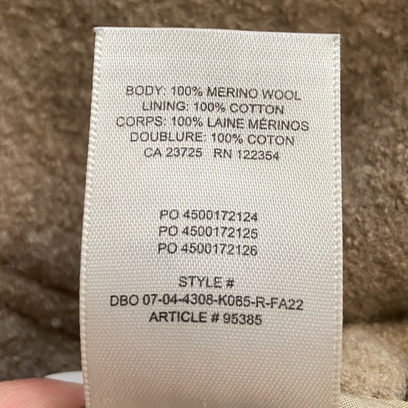 The Ganna Wilfred free tan merino wool shacket - Picture 4 of 6